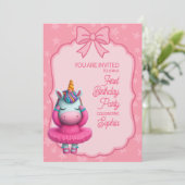 マジカルユニコーン誕生日招待状 招待状 (スタンド正面)