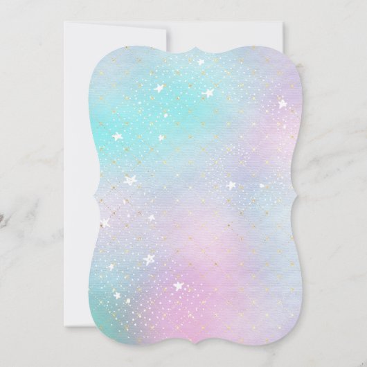 マジカルユニコーン誕生日招待状 招待状 (裏面)