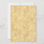 マジカルユニコーン誕生日招待状 |金ゴールド虹 招待状 (裏面)