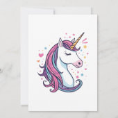 マジカルユニコーン誕生日招待状for Girls 招待状 (裏面)