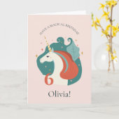 マジカルユニコーン誕生日 カード (黄色い花)