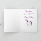 マジカルユニコーン誕生日 カード (内部)