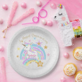 マジカルユニコーン誕生日 ペーパープレート (パーティー)