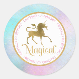 マジカルユニコーン誕生日 ラウンドシール