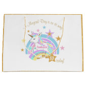マジカルユニコーン誕生日 ラージペーパーバッグ (正面)