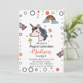 マジカルユニコーン誕生日 招待状 (スタンド正面)