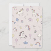 マジカルユニコーン誕生日 招待状 (裏面)