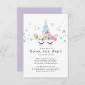 マジカルユニコーン赤ちゃんシャワーベビーカード用ブック 招待状 (正面/裏面)