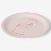 マジカルユニコーン赤面ピンクバースデーパーティー ペーパープレート (アングル)