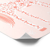 マジカルユニコーン赤面ピンクパーソナライズされたク ポスター (角)