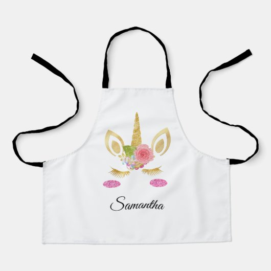 マジカルユニコーン顔 エプロン (正面)