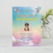 マジカルユニコーン1st誕生日招待状 招待状 (スタンド正面)