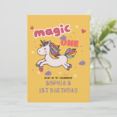 マジカルユニコーン1st誕生日招待状 招待状 (スタンド正面)