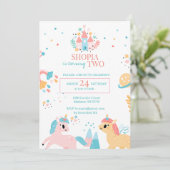 マジカルユニコーン2nd誕生日招待状 招待状 (スタンド正面)