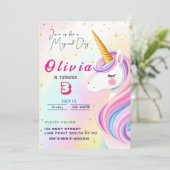 マジカルユニコーン3rd誕生日パーティの招待状 招待状 (スタンド正面)