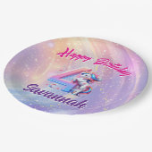 マジカルユニコーン4thバースデーパステルパープル ペーパープレート (アングル)