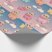 マジカルユニコーン&スターズパターンデザイン ラッピングペーパー (角)