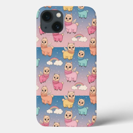 マジカルユニコーン&スターズパターンデザイン Case-Mate iPhoneケース (裏面)