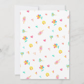 マジカルユニコーン&レインボー誕生日 招待状 (裏面)