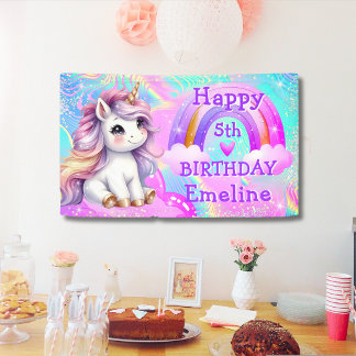マジカルユニコーン レインボー ギラギラ 誕生日 横断幕