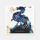 マジカルラディアントドラゴン誕生日 スタンダードカクテルナプキン (正面)