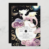 マジカルラディアントドラゴン誕生日 招待状 (正面/裏面)