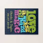 マジカルラブ名前をカスタムする&日付パズル ジグソーパズル (横)