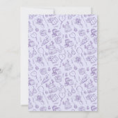 マジカルラベンダー誕生日招待状 子供へ 招待状 (裏面)