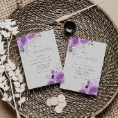 マジカルラベンダー&シルバーキンセアニェラパーティー 招待状