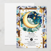 マジカルリトルムーン誕生日 招待状 (正面/裏面)