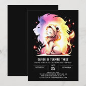 マジカルリトルライオン誕生日 招待状 (正面/裏面)