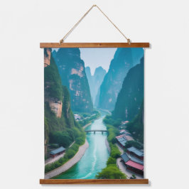 マジカルリバーバレー – カルストマウンテンセレニティ 吊り下げ型タペストリー