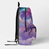 マジカルレインボーグリッターホワイトユニコーンスパークルズ プリントバックパック (左)