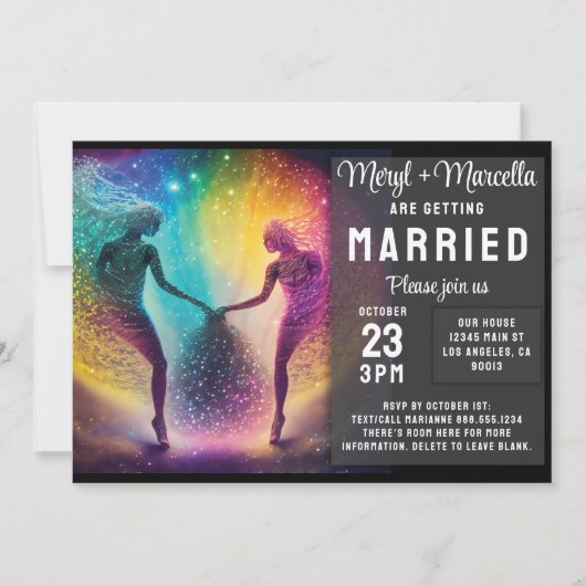 マジカルレインボーコズミックラバーズ結婚ファンタジー 招待状 (正面)