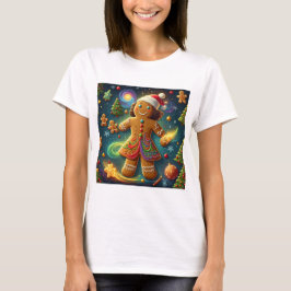 マジカルレインボージンジャーブレッドクッキー クリスマス Tシャツ
