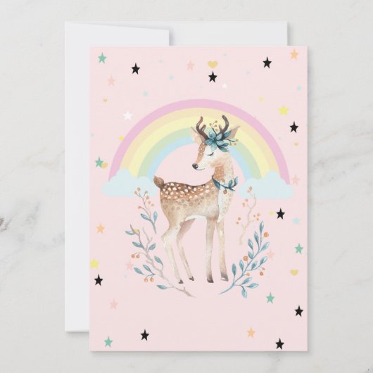 マジカルレインボートナデリアスターズ誕生日招待状 招待状 (裏面)