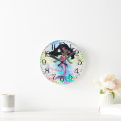 マジカルレインボーバブル&ベビーメルメイズ ラウンド壁時計 (ホーム)