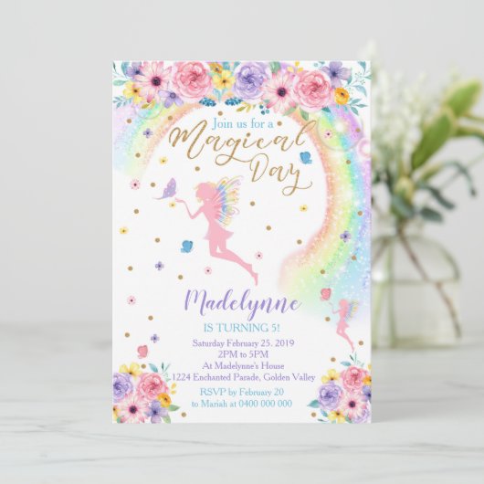 マジカルレインボーフェアリーパーティの招待状 招待状 (スタンド正面)