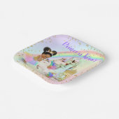 マジカルレインボープリンセスキャッスルキャリッジユニコーン ペーパープレート (傾斜あり)