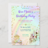 マジカルレインボープリンセスキャッスルキャリッジユニコーン 招待状 (裏面)