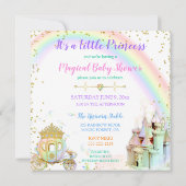 マジカルレインボープリンセスキャッスルキャリッジユニコーン 招待状 (裏面)