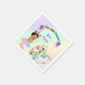 マジカルレインボープリンセスキャッスルユニコーン スタンダードカクテルナプキン (角)