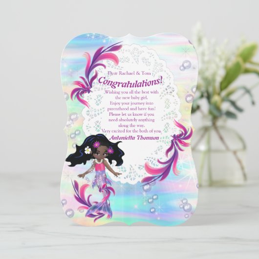 マジカルレインボーベビーメルメイズおめでとうカード 招待状 (スタンド正面)