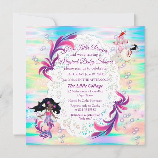 マジカルレインボーベビーメルメイズ ノートカード (裏面)