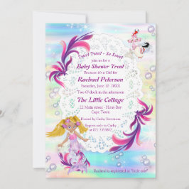 マジカルレインボーマーメイドバブルズ招待状 サンキューカード