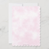 マジカルレインボーユニコーンウォーターカラーピンク誕生日 招待状 (裏面)