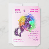 マジカルレインボーユニコーンカガーリーウトパーティー招待状 招待状 (正面)