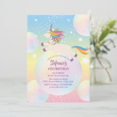 マジカルレインボーユニコーンガールバースデーパーティー 招待状 (スタンド正面)