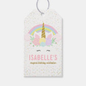 マジカルレインボーユニコーンギフトつるラベル ギフトタグ (正面)