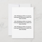 マジカルレインボーユニコーングリッターお洒落誕生日 サンキューカード (裏面)